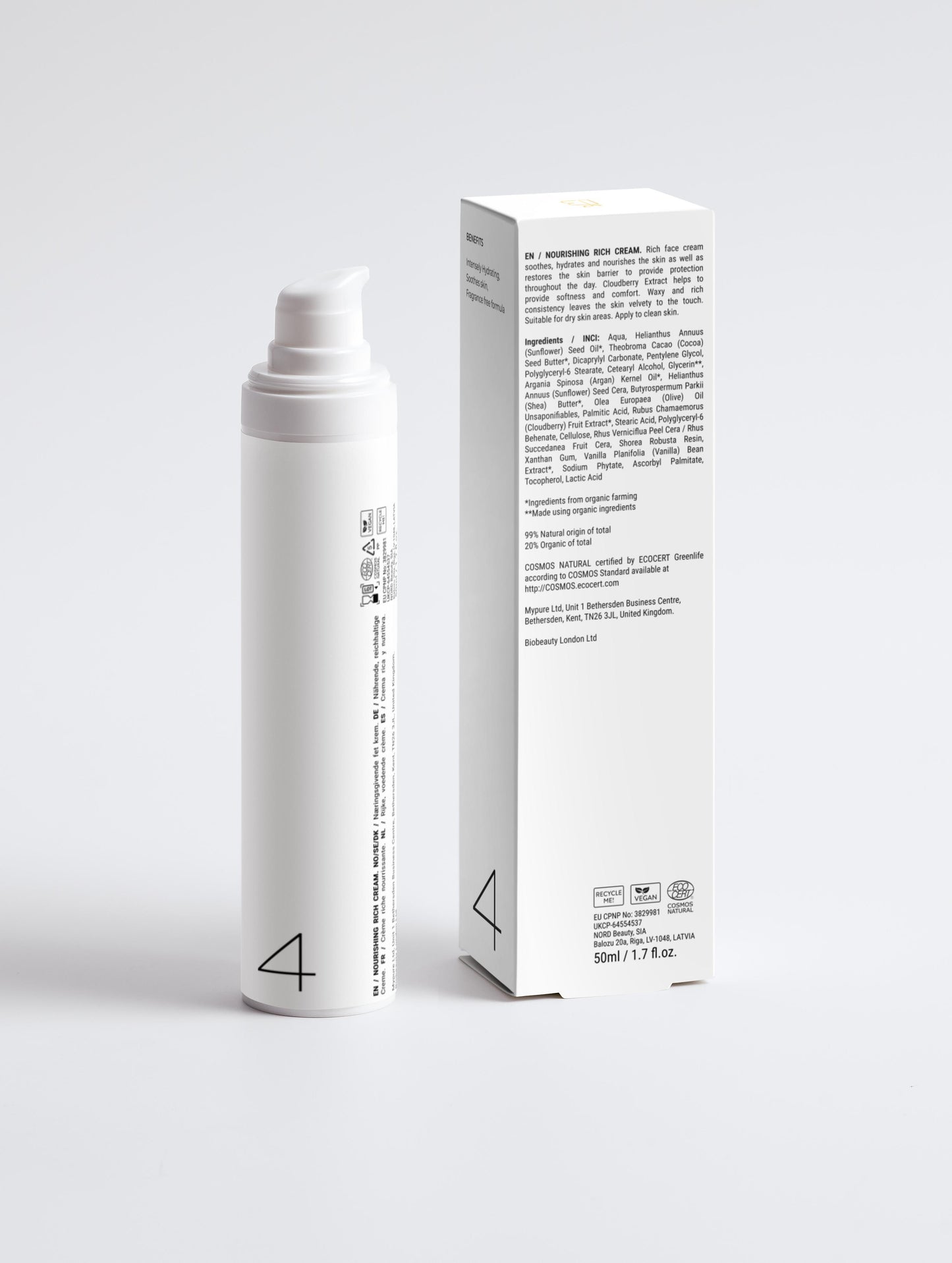 YouthLock Hydration Cream jar styled on linen in a minimalist setting